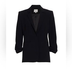 Cinq A Sept Khloe Crepe Ruched Blazer